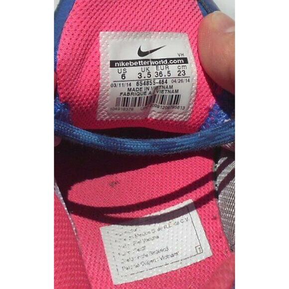 NIKE Dual Fusion Blue/Pink Walk Run Jog Sneakers 654855-464 Size US 6 EUR 36.5 - Picture 9 of 9